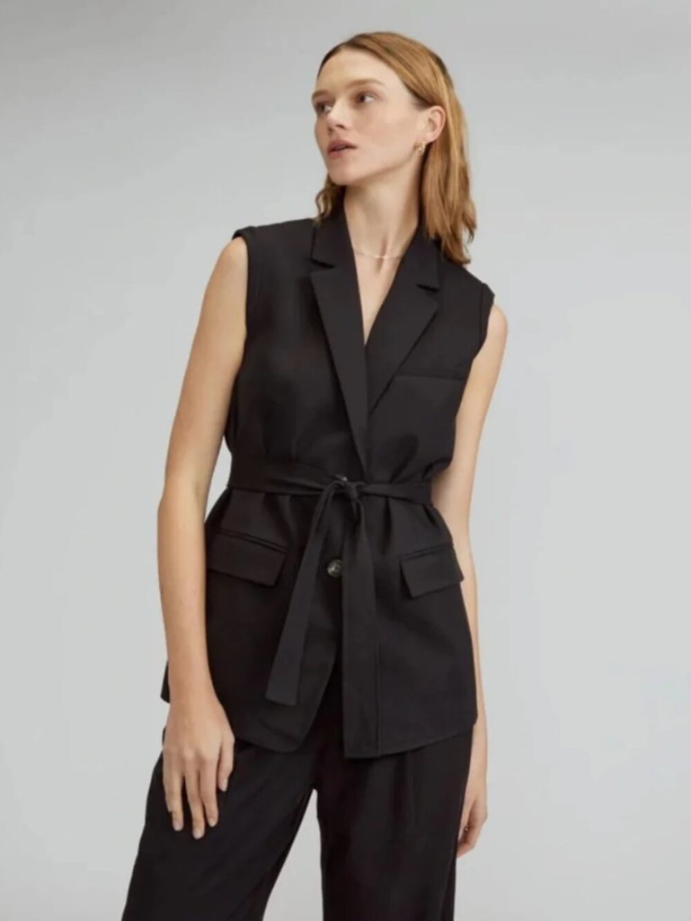 Everlane Sleeveless Blazer (Black) size 0